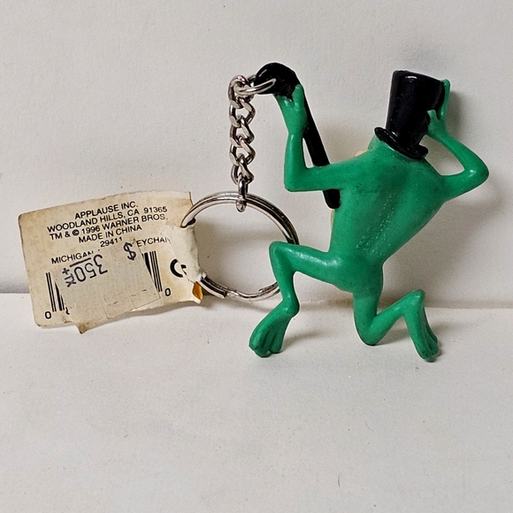 Vintage Michigan J. Frog Warner Bros Keychain - Picture 2 of 2